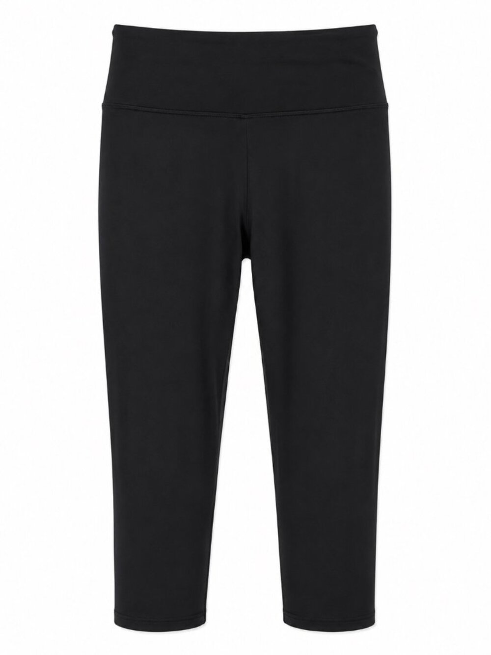 The Balance Collection Womens Black Capri Leggings With Sanded Dry-Wik Technolog